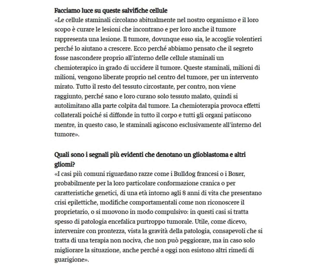 intervista offer zeira su corriere della sera
