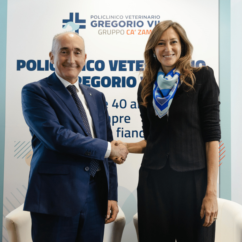 Giovanna Salza e il Rettore dell'università RomaTor Vergata Nathan Levialdi Ghiron